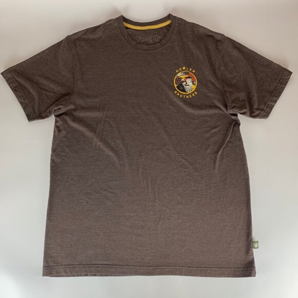 Howler Bros Brown Short Sleeve Crewneck Shirt Mens XL - Picture 3 of 6